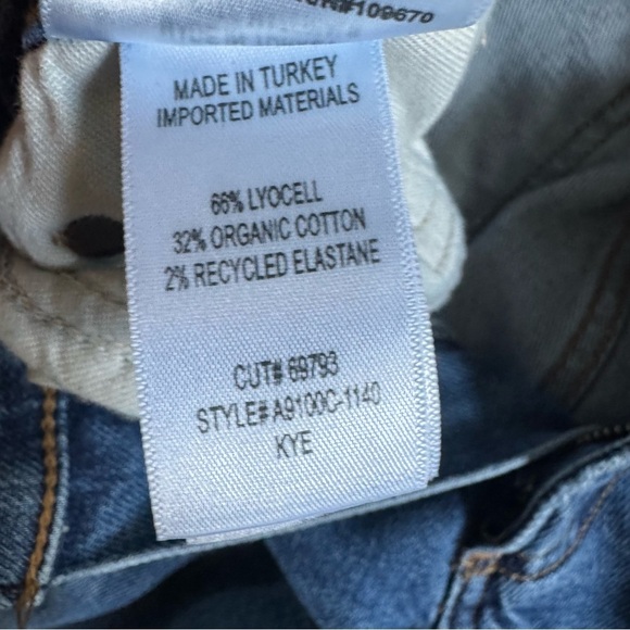 Agolde Kye Mid Rise Straight jeans ankle crop relaxed fit 24 - Picture 3 of 12